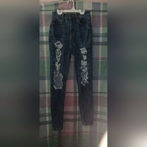 Mudd Dark Blue Distressed Skinny Jeans